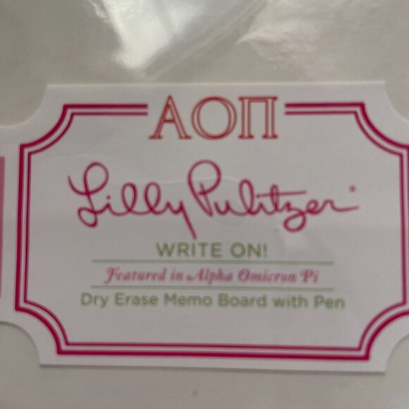 Lilly Pulitzer Sorority Erase Board Alpha Omicron Pi - Picture 3 of 4